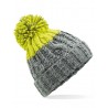 Winter hat - mod. B437:Light Grey, 100% acrylic, Citron, One Size